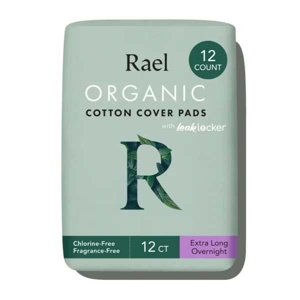 Extra Long Overnight Organic Cotton Cover Pads With Wings